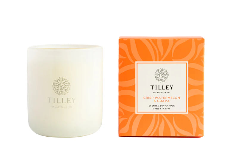 Crisp watermelon & Guava Candle 375gm Tilley