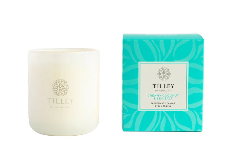 Creamy Coconut & sea Salt Candle 375gm tilley