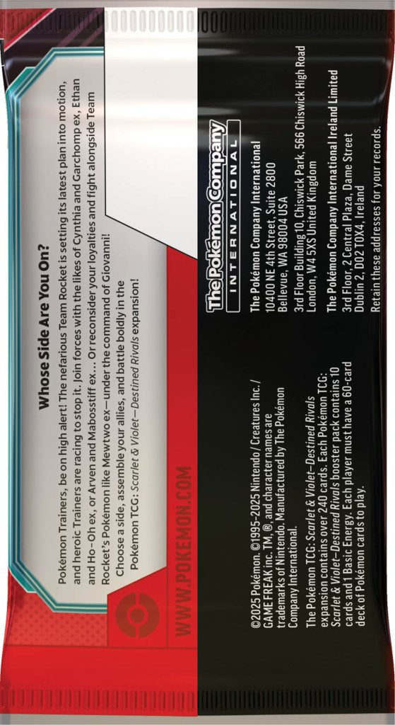 Pokémon TCG Scarlet & Violet Destined Rivals Booster