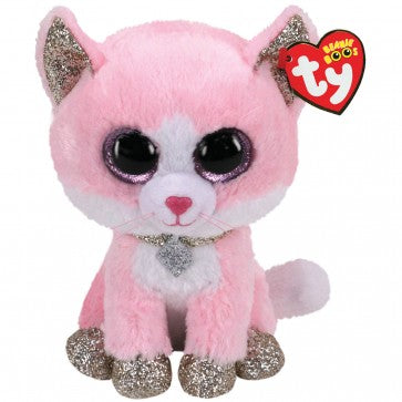 FIONA THE PINK CAT REGULAR TY BEANIE BOO