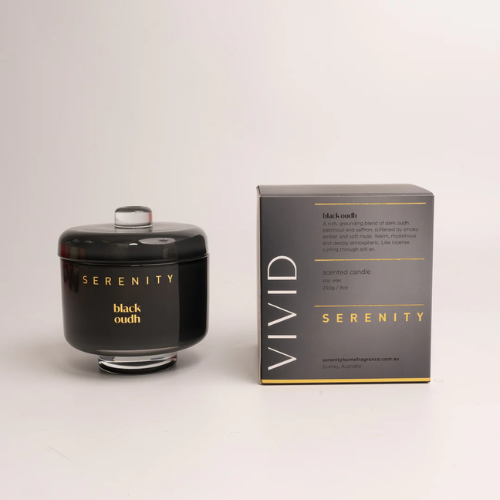 Serenity Vivid Black Oudh 230gm Candle
