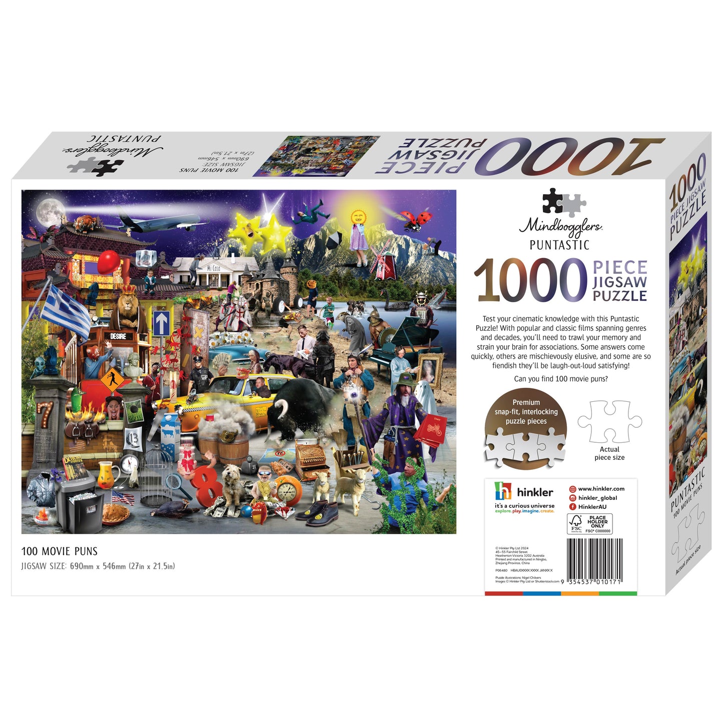 Mindbogglers Puntastic 100 Movie Puns Puzzle of 1000 pieces