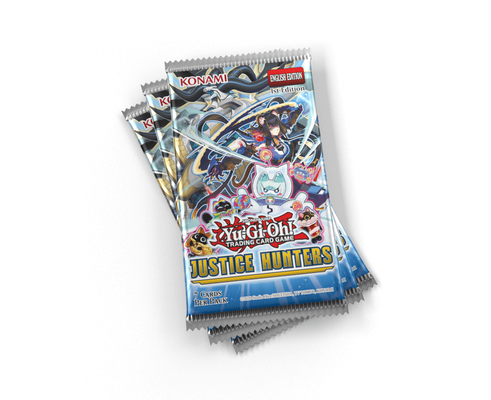 YuGiOh Justice Hunters - 7 x Card 3 Pack Tuckbox