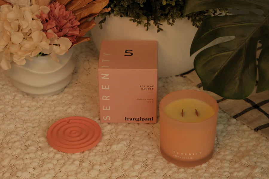 FRANGIPANI COLOUR FROST 300G CANDLE