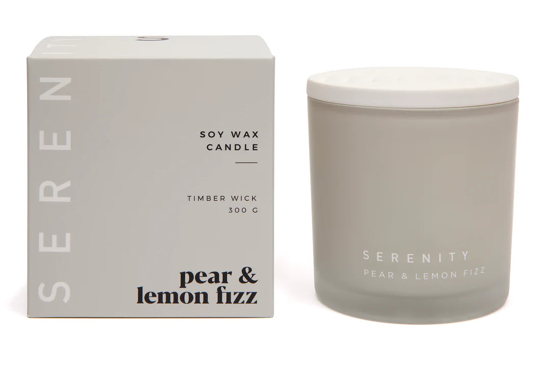 PEAR & LEMON FIZZ COLOUR FROST 300G CANDLE