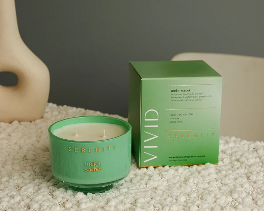 Serenity Vivid Melon Sorbet 230gm Candle