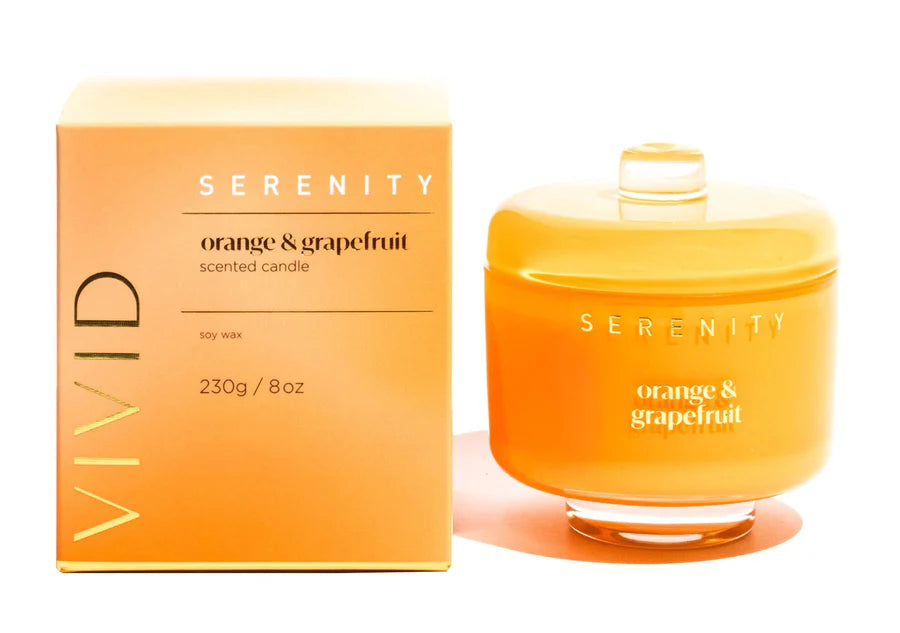 Serenity Vivid Orange and Grapefruit 230gm Candle