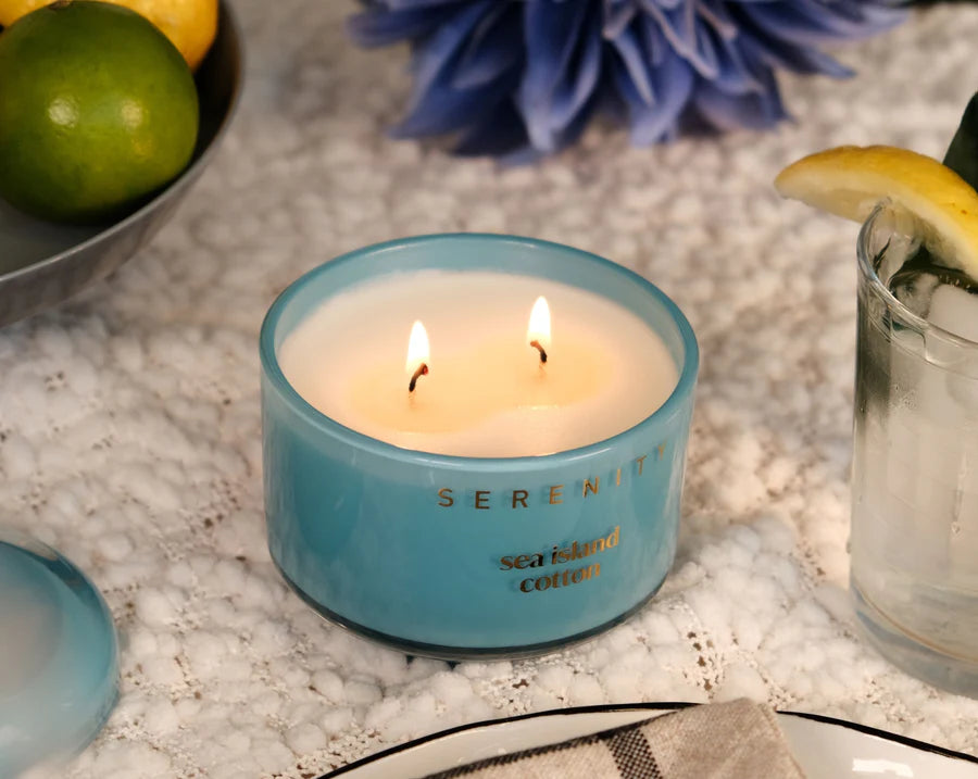 Serenity Vivid Sea Island Cotton 230gm Candle