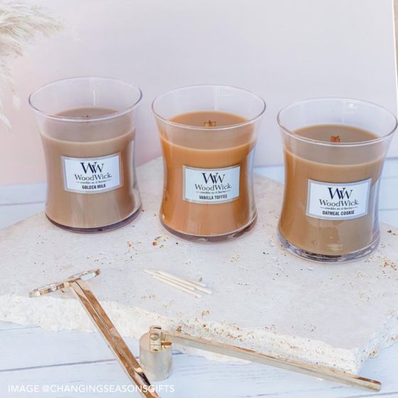 WoodWick Golden Milk Medium Candle