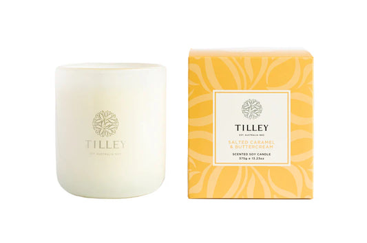 Salted Caramel & Butterscotch Candle 375gm Tilley