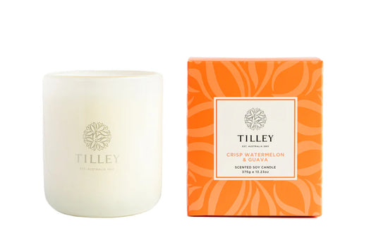 Crisp watermelon & Guava Candle 375gm Tilley