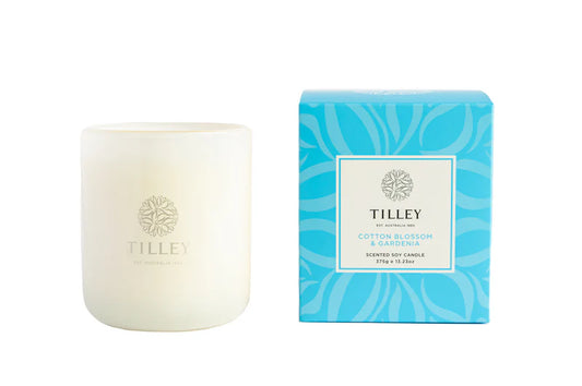 Cotton Blossom & Gardenia 375gm candle Tilley