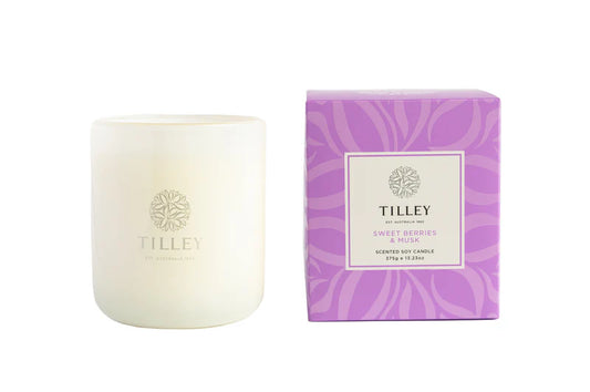 Sweet Berries & Musk Candle 375gm Tilley