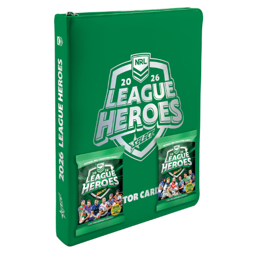 NRL League Heroes Vinyl Album + 2 Packs Cards 2026