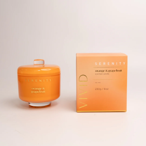 Serenity Vivid Orange and Grapefruit 230gm Candle