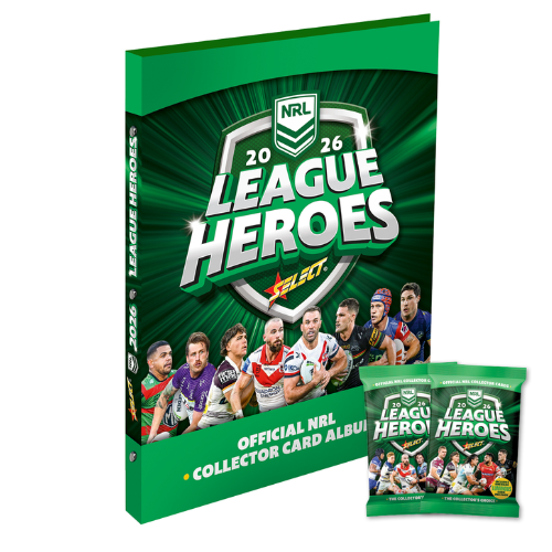 NRL League Heroes Binder Album + 2 Packs Cards 2026
