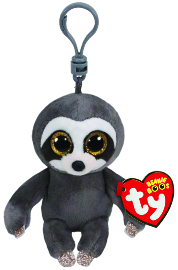 DANGLER TWO TONE GREY SLOTH BEANIE CLIP