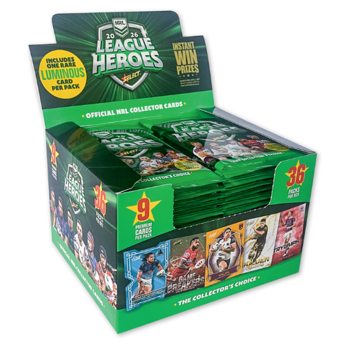 NRL League Heroes Cards Box (36 Packs) 2026