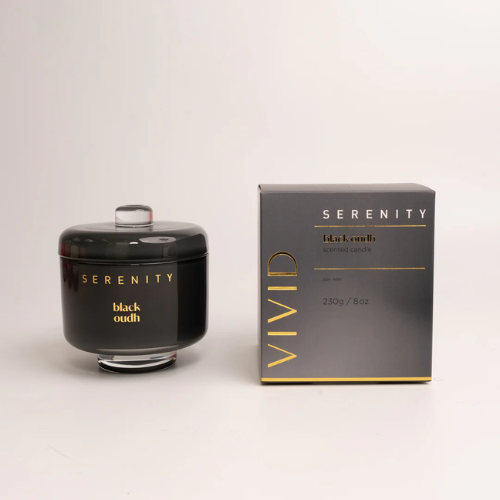 Serenity Vivid Black Oudh 230gm Candle