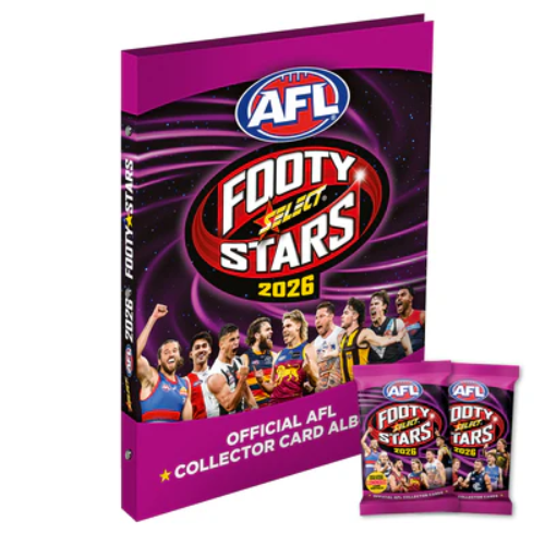 AFL Footy Stars 2026 Binder Album + 2 Packs