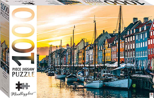 Mindboggler Nyhavn, Copenhagen, Denmark Puzzle of 1000 pieces