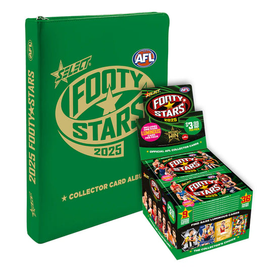 AFL Footy Stars 2025 Box & Album Bundle