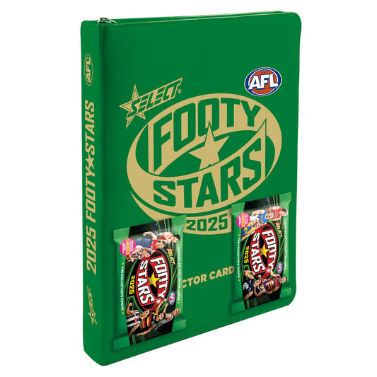 AFL Footy Stars 2025 Vinyl Album + 2 Packs