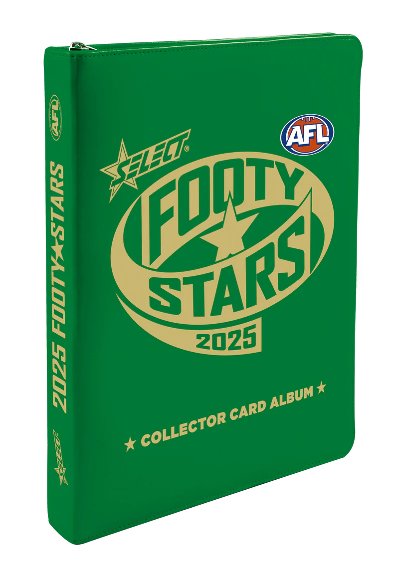 AFL Footy Stars 2025 Vinyl Album + 2 Packs