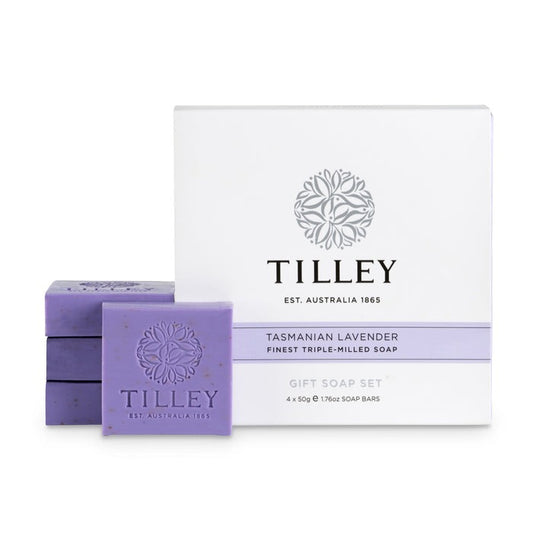 TILLEY FRAGRANCED GIFT SET 4 X 50G - TASMANIAN LAVENDER