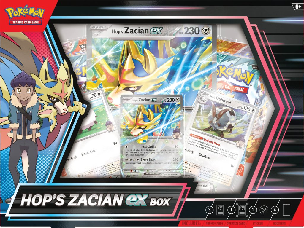 POKÉMON TCG: Hop's Zacian ex Box