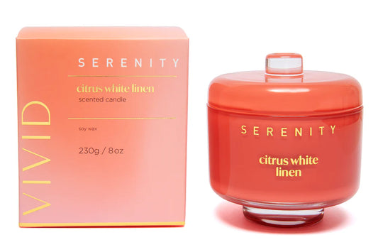 Serenity Citrus White Linen 230gm Candle