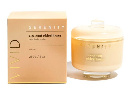 Serenity Coconut Elderflower 230gm Candle