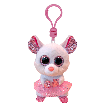 NINA WHITE BALLERINA MOUSE BEANIE CLIP