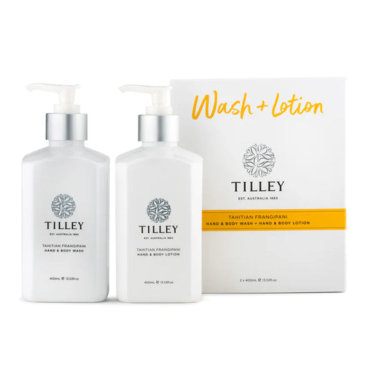 TAHITIAN FRANGIPANI BODY WASH & LOTION TWIN PACK 2 X 400ML