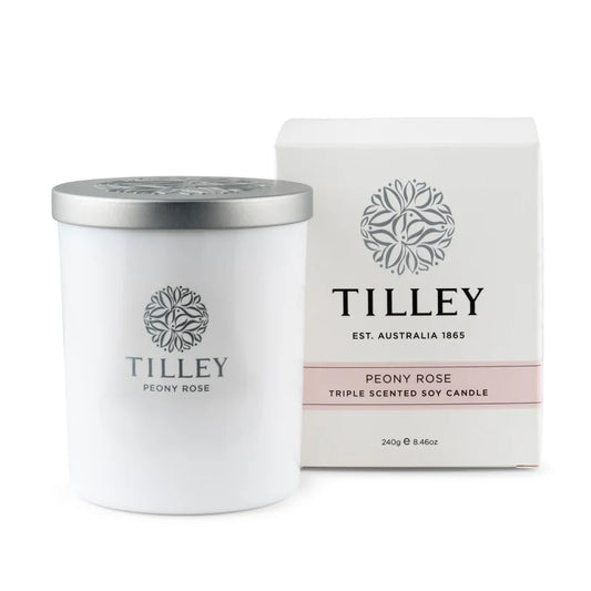 Peony Rose Candle 240gm tilley