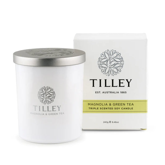 Magnolia & green Tea Candle 240gm Tilley