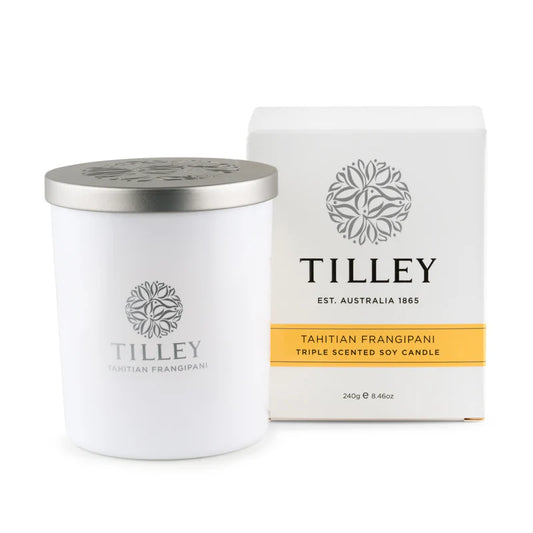 Tahitian frangapani Candle 240gm tilley