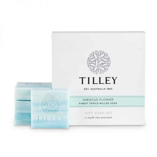 TILLEY FRAGRANCED  GIFT SET 4 X 50G - HIBISCUS FLOWER